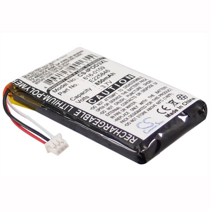 Battery For Apple Ipod 3th Generation, Ipod 20gb M9244ll/a, Ipod 15gb M9460ll/a 3.7v, 850mah - 3.15wh Media Player Cameron Sino Technology Limited   