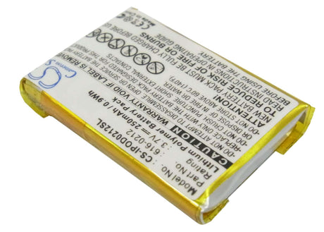 Battery For Apple Ipod Shuffle, Ipod Shuffle Mb523ll/a, Ipod Shuffle Mb686ll/a 3.7v, 250mah - 0.93wh Media Player Cameron Sino Technology Limited   