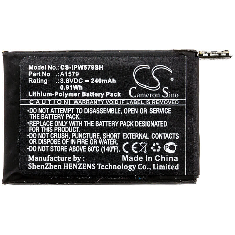 Battery For Apple, Iwach 1 42mm, Watch 1st Gen 42mm, 3.8v, 240mah - 0.91wh Smartwatch Cameron Sino Technology Limited   