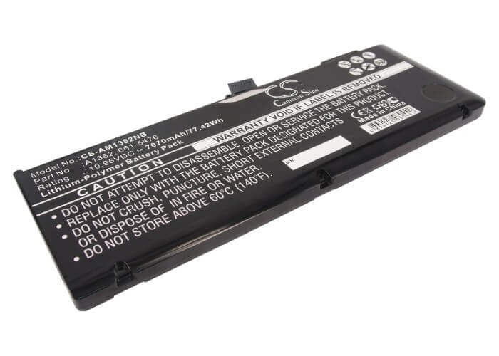 Battery For Apple Macbook Pro 15" Mc723ll/a & Mc721ll/a A1382 10.95v, 7070mah Notebook, Laptop Cameron Sino Technology Limited   