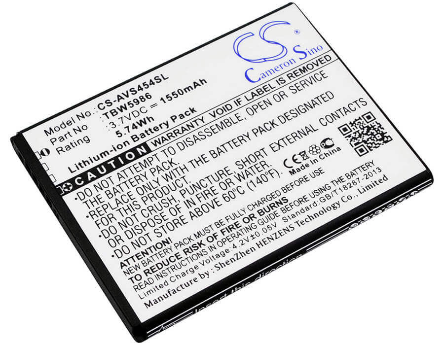 Battery For Archos 45 Helium 4g, 45b Helium 4g, 45 Neon 3.7v, 1550mah - 5.74wh Mobile, SmartPhone Cameron Sino Technology Limited   