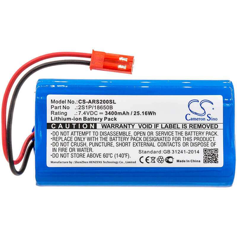 Battery For Arizer, Solo, Solo 2 7.4v, 3400mah - 25.16wh Batteries for Electronics Cameron Sino Technology Limited   