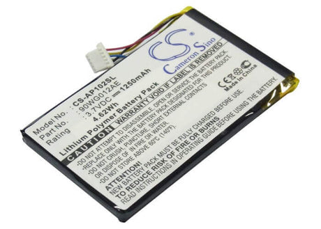 Battery For Asus 90wg012ae1155l1, S102, S102 Multimedia Navigator 3.7v, 1250mah - 4.63wh GPS, Navigator Cameron Sino Technology Limited   