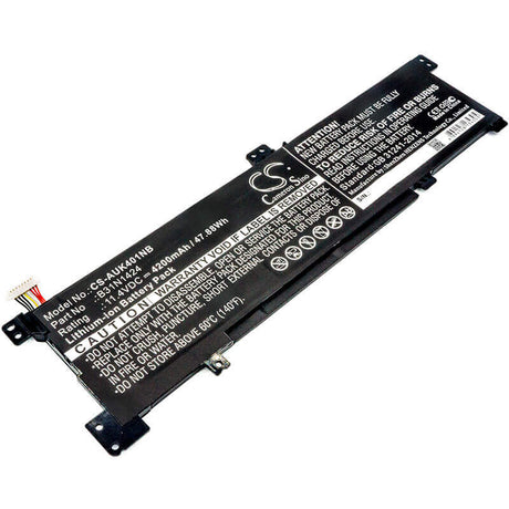 Battery For Asus, A400u, A401l, K401, K401lb, K401lb5010, K401 11.4v, 4200mah - 47.88wh Notebook, Laptop Cameron Sino Technology Limited   