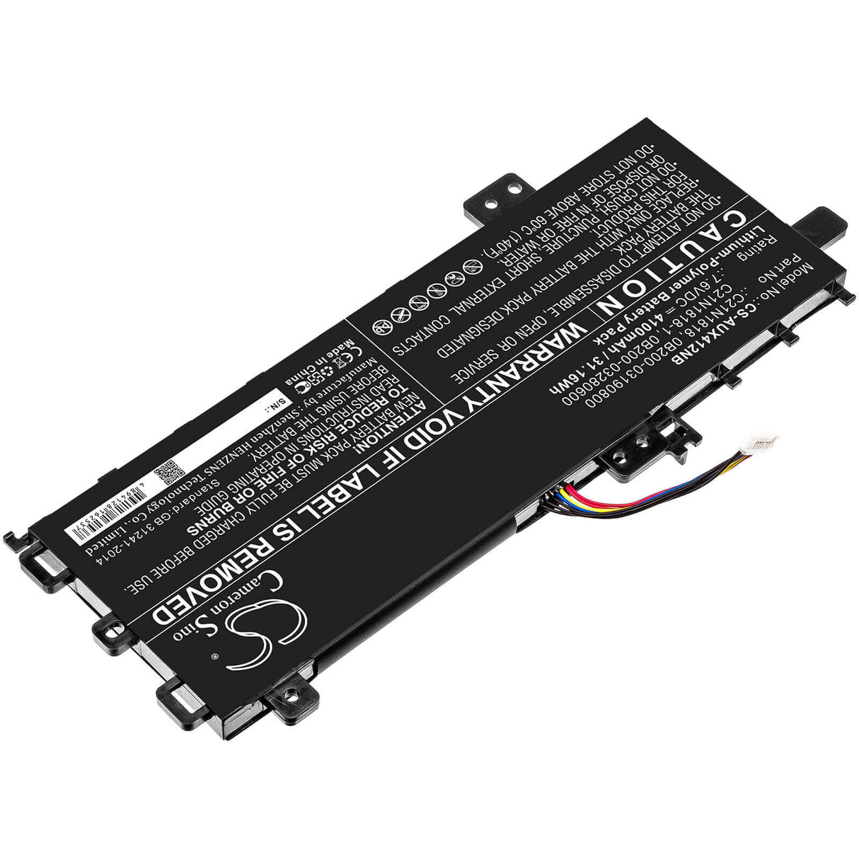 Battery For Asus, A412fa, A412ua, A412ub 7.6v, 4100mah - 31.16wh Notebook, Laptop Cameron Sino Technology Limited   