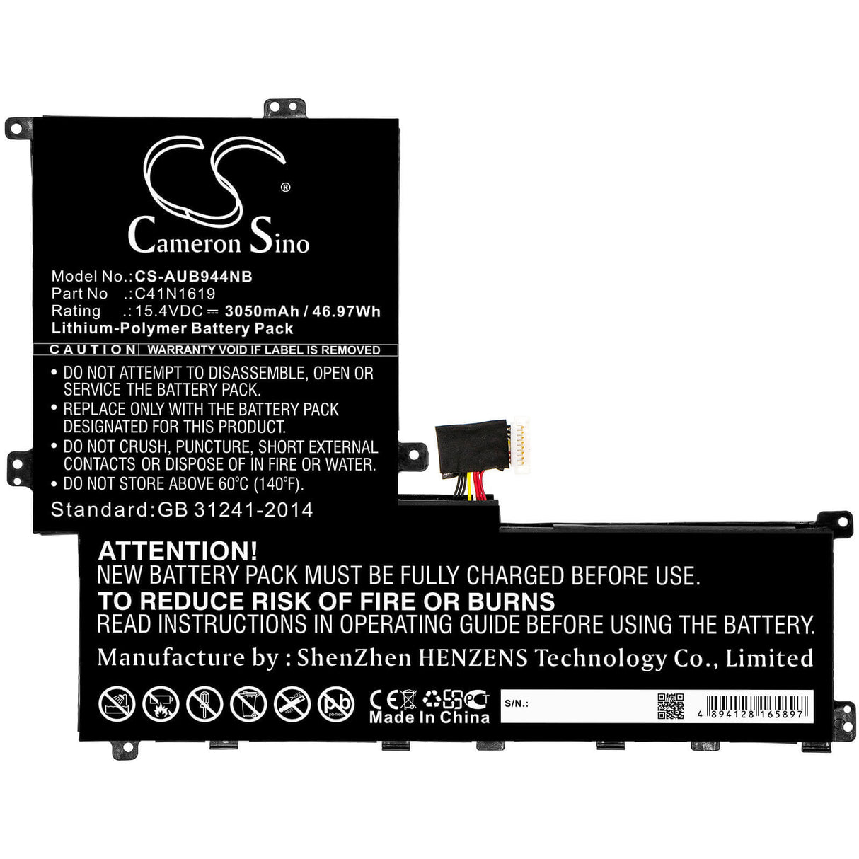 Battery For Asus, Asuspro B9440, B9440fa, B9440fa-gv0002r 15.4v, 3050mah - 46.97wh Notebook, Laptop Cameron Sino Technology Limited   