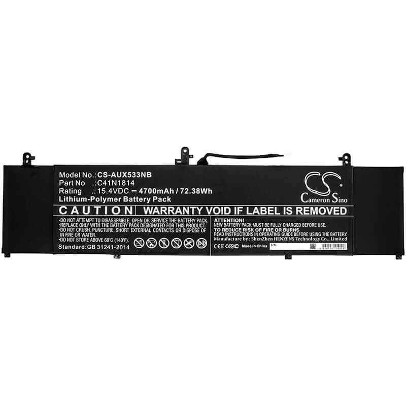 Battery For Asus, Bx533fd, Rx533, Rx533fd 15.4v, 4700mah - 72.38wh Notebook, Laptop Cameron Sino Technology Limited   