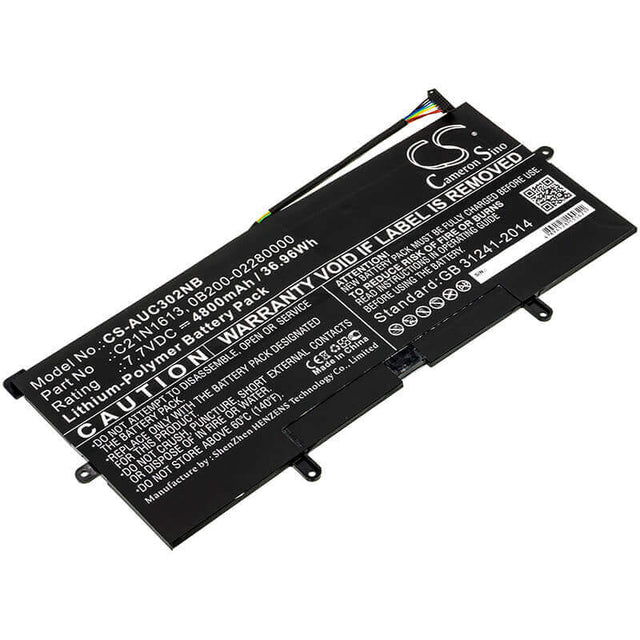 Battery For Asus, C302ca, C302ca-0041a6y30, C302ca-1a 7.7v, 4800mah - 36.96wh Notebook, Laptop Cameron Sino Technology Limited   