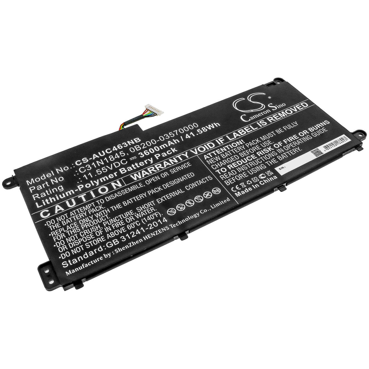 Battery For Asus, Chromebook C436fa 11.55v, 3600mah - 41.58wh Notebook, Laptop Cameron Sino Technology Limited   