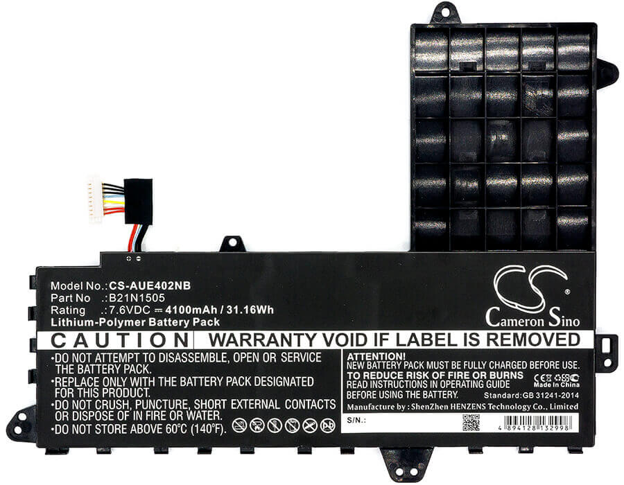 Battery For Asus, E402s, E402sa, E502s 7.6v, 4100mah - 31.16wh Notebook, Laptop Cameron Sino Technology Limited   