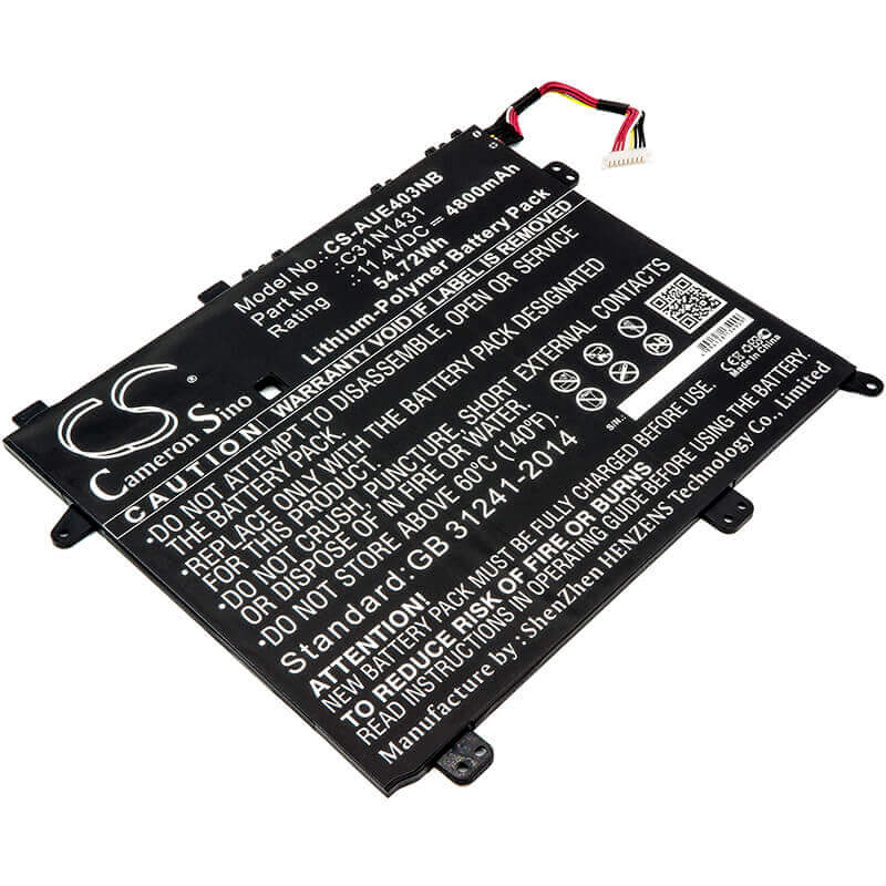 Battery For Asus, Eee Book E403s, Eee Book E403sa, Eee Pc E403 11.4v, 4800mah - 54.72wh Notebook, Laptop Cameron Sino Technology Limited   