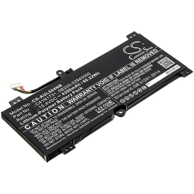 Battery For Asus, G515gv, G515gw, G715gv 15.4v, 4300mah - 66.22wh Notebook, Laptop Cameron Sino Technology Limited   