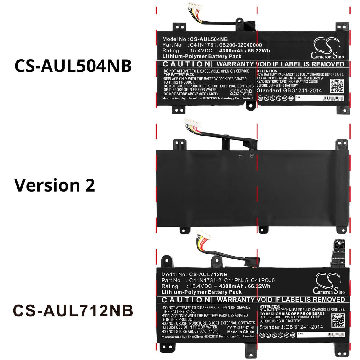 Battery For Asus, G515gv, G515gw, G715gv 15.4v, 4300mah - 66.22wh Notebook, Laptop Cameron Sino Technology Limited   