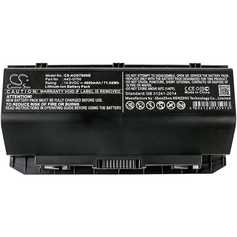 Battery For Asus G750, G750j, G750jh 14.8v, 4800mah - 71.04wh Notebook, Laptop Cameron Sino Technology Limited   