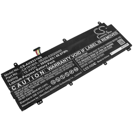 Battery For Asus, Gx531, Gx531gm, Gx531gs 15.4v, 3050mah - 46.97wh Notebook, Laptop Cameron Sino Technology Limited   