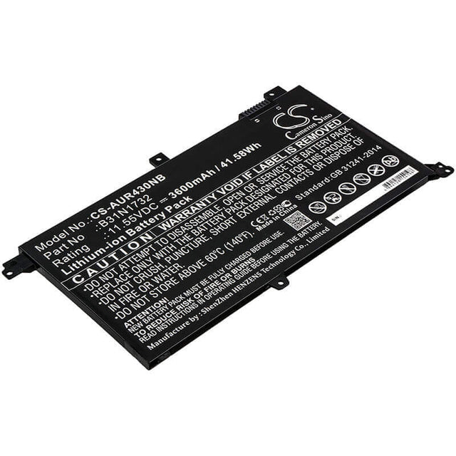 Battery For Asus, K430fa, K430fn, K430uf 11.55v, 3600mah - 41.58wh Notebook, Laptop Cameron Sino Technology Limited   