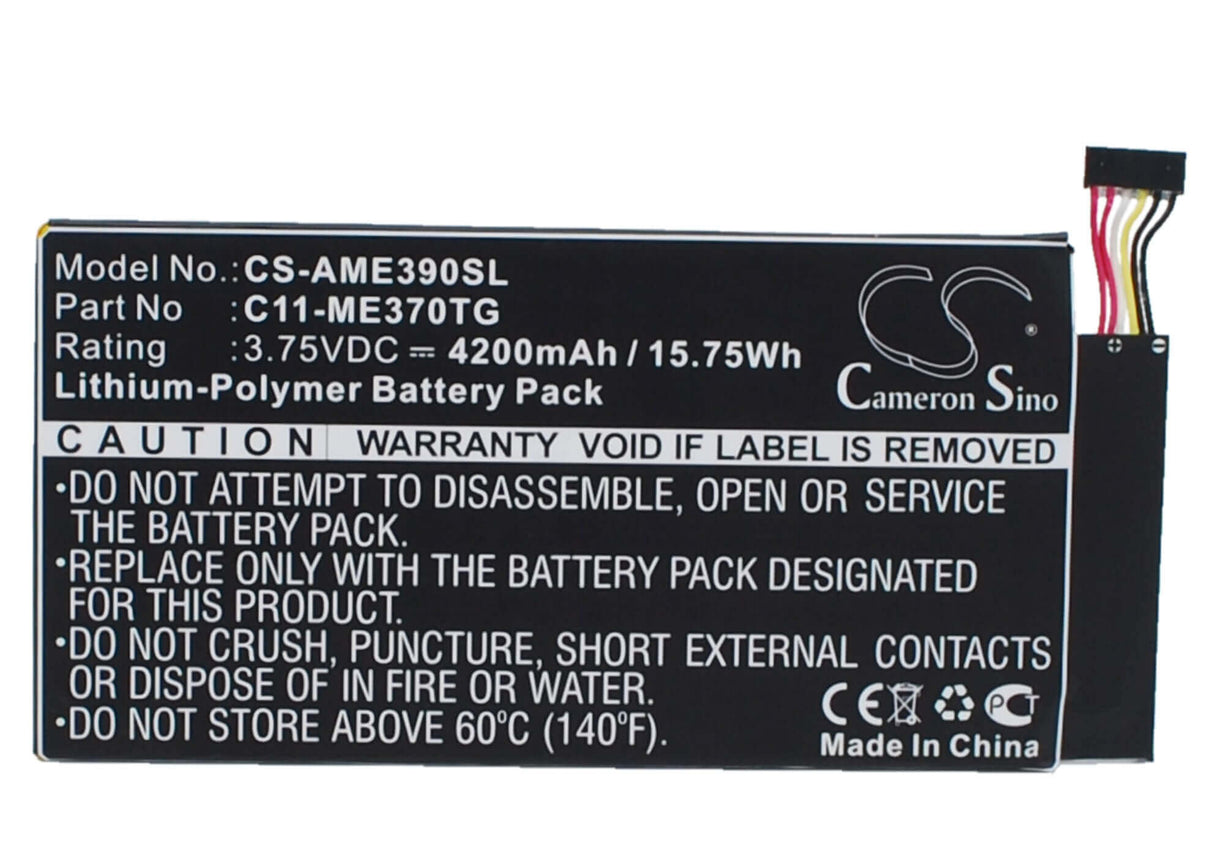 Battery For Asus Me370tg 3.75v, 4200mah - 15.75wh Tablet Cameron Sino Technology Limited   