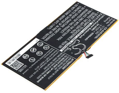 Battery For Asus, Memo Pad 10 Me302c, Memo Pad 10 Me302kl 3.7v, 6500mah - 24.05wh Batteries for Electronics Suspended Product   