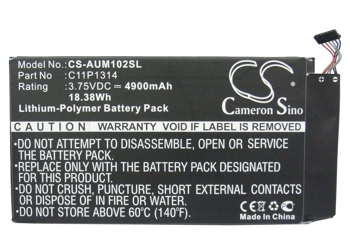 Battery For Asus Memo Pad Me102, Memo Pad Me102a, K00f 3.75v, 4900mah - 18.38wh Tablet Cameron Sino Technology Limited   