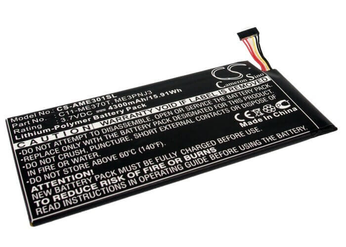 Battery For Asus Memo Pad Me370t, Memo Pad Me370t 16gb, Me370t 3.7v, 4300mah - 15.91wh Tablet Cameron Sino Technology Limited   