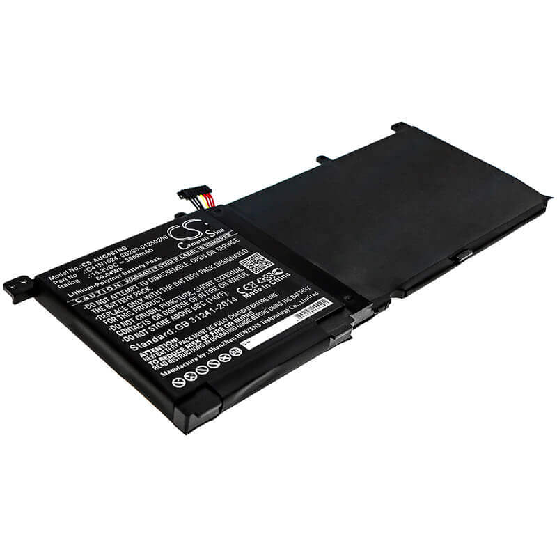 Battery For Asus, N501vw-2b, Rog G501vw, Rog G501vw-bsi7n25 15.2v, 4300mah - 65.36wh Notebook, Laptop Cameron Sino Technology Limited   