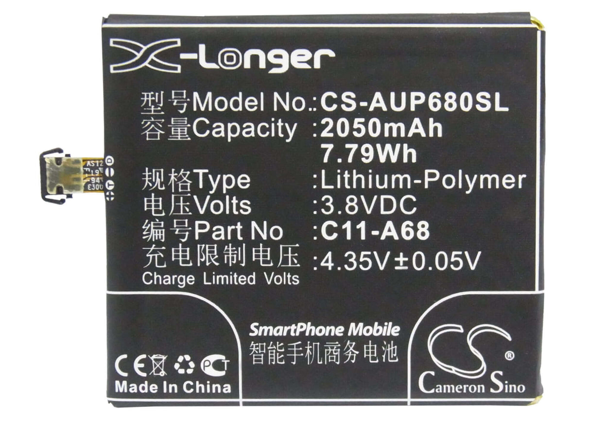 Battery For Asus Padfone 2, Padfone Ii, A68 3.8v, 2050mah - 7.79wh Mobile, SmartPhone Cameron Sino Technology Limited   