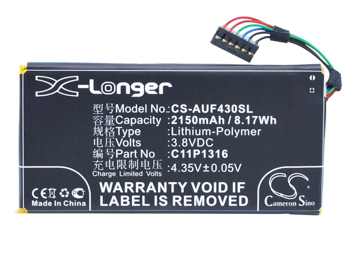 Battery For Asus Padfone Mini 4.3, A11 3.8v, 2150mah - 8.17wh Tablet Cameron Sino Technology Limited   