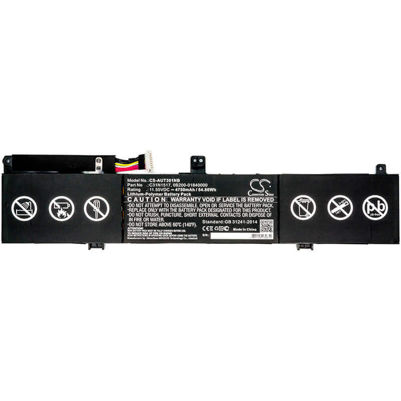 Battery For Asus, Q304ua, Tp301, Tp301u, Tp301ua, Tp301ua6200, 11.55v, 4750mah - 54.86wh Notebook, Laptop Cameron Sino Technology Limited   