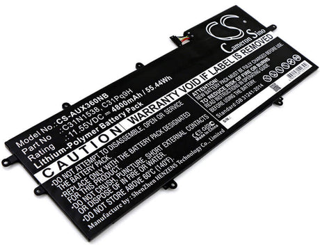 Battery For Asus, Q324ua, Ux360ua, Ux360ua-1a, Ux360ua-1b, Ux3 11.55v, 4800mah - 55.44wh Notebook, Laptop Cameron Sino Technology Limited   