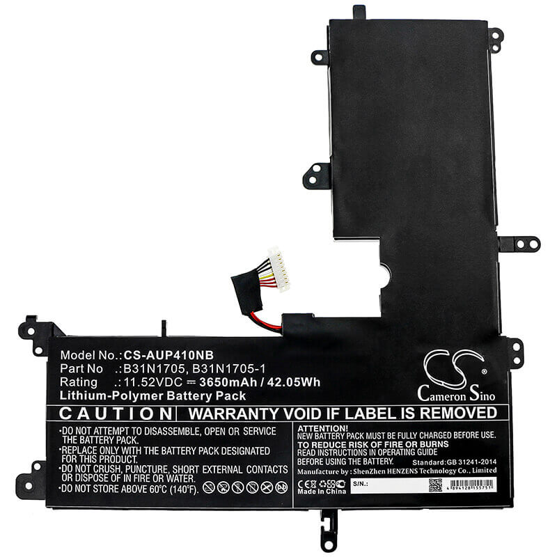 Battery For Asus, Q405ua, Q405ua-bi5t5, Q405ua-bi5t7 11.52v, 3650mah - 42.05wh Notebook, Laptop Cameron Sino Technology Limited   