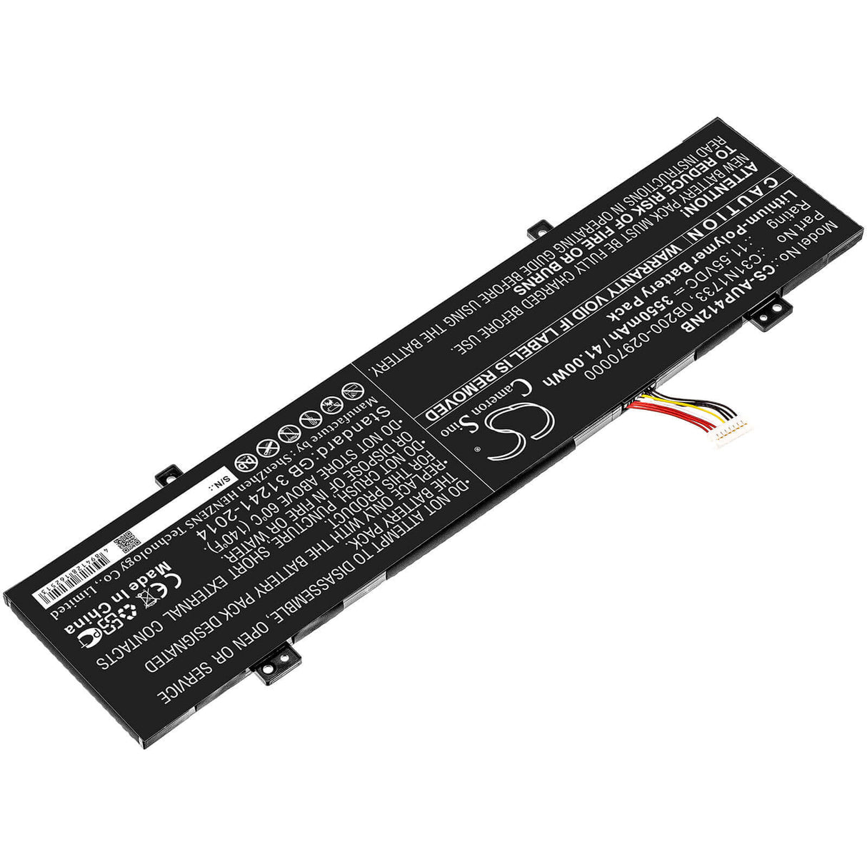 Battery For Asus, Tp412fa, Tp412fa-db72t, Tp412fa-ec011t 11.55v, 3550mah - 41.00wh Notebook, Laptop Cameron Sino Technology Limited   