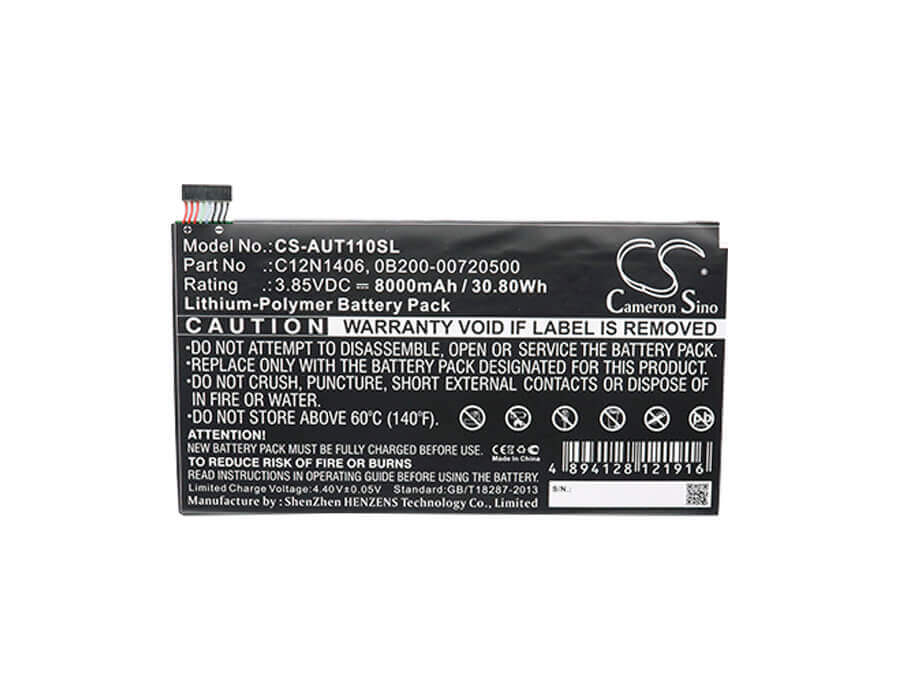 Battery For Asus Transformer Book T100tal 3.85v, 8000mah - 30.80wh Tablet Cameron Sino Technology Limited   