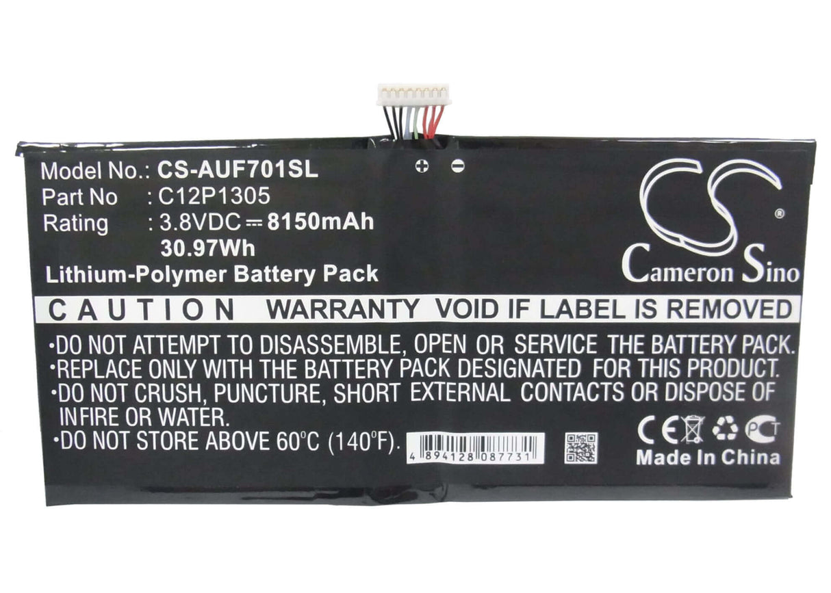 Battery For Asus Transformer Tf701t, K00c, Tf701t 3.8v, 8150mah - 30.97wh Tablet Cameron Sino Technology Limited   