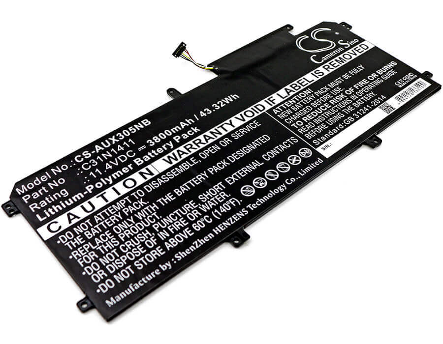 Battery For Asus, U305ca6y30, U305f 13.3 Inch, U305fa5y10 11.4v, 3800mah - 43.32wh Notebook, Laptop Cameron Sino Technology Limited   