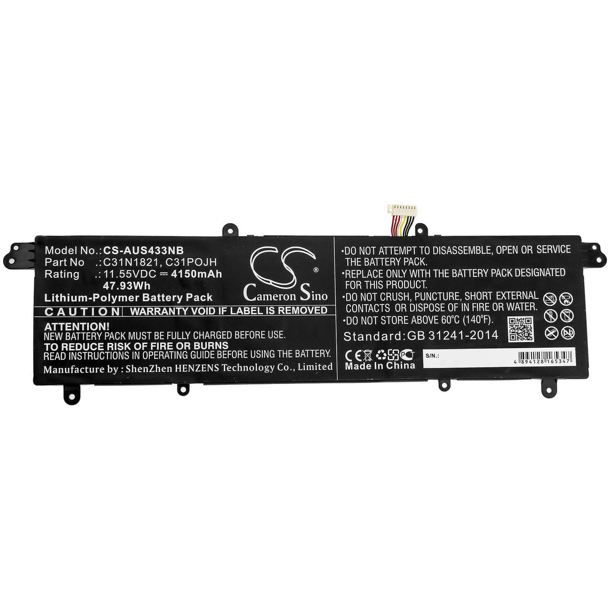 Battery For Asus, Ux3000xn, Ux392fa, Ux392fn-2b 11.55v, 4150mah - 47.93wh Notebook, Laptop Cameron Sino Technology Limited   