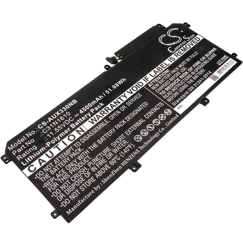 Battery For Asus, Ux330, Ux330c, Ux330ca, Ux330u, Zenbook Ux33 11.55v, 4500mah - 51.98wh Notebook, Laptop Cameron Sino Technology Limited   