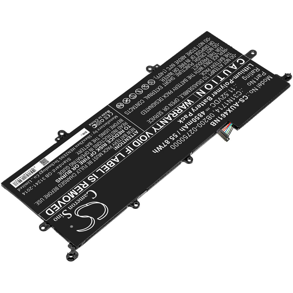 Battery For Asus, Ux461, Ux461fa, Ux461fa-1a 11.52v, 4850mah - 55.87wh Notebook, Laptop Cameron Sino Technology Limited   