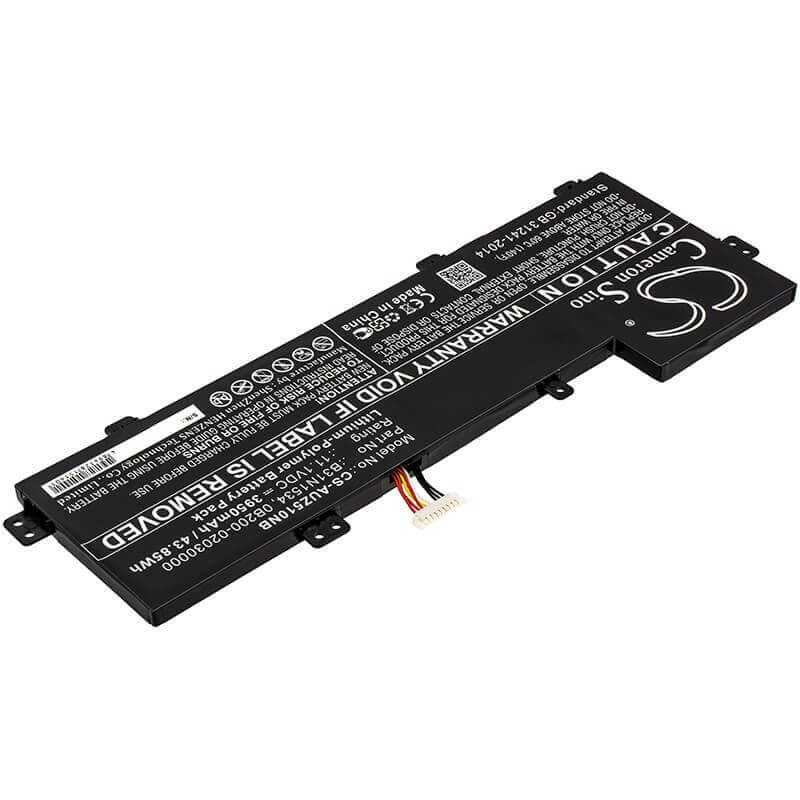 Battery For Asus, Ux510uw, Ux510uw1a, Ux510uw-1a 11.1v, 3950mah - 43.85wh Notebook, Laptop Cameron Sino Technology Limited   