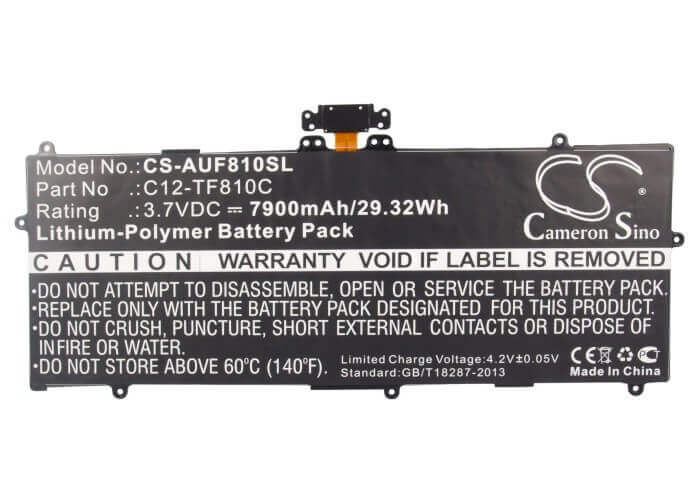 Battery For Asus Vivo Tab Tf810c, Vivo Tab Tf810, Tf810 3.7v, 7900mah - 29.23wh Tablet Cameron Sino Technology Limited   