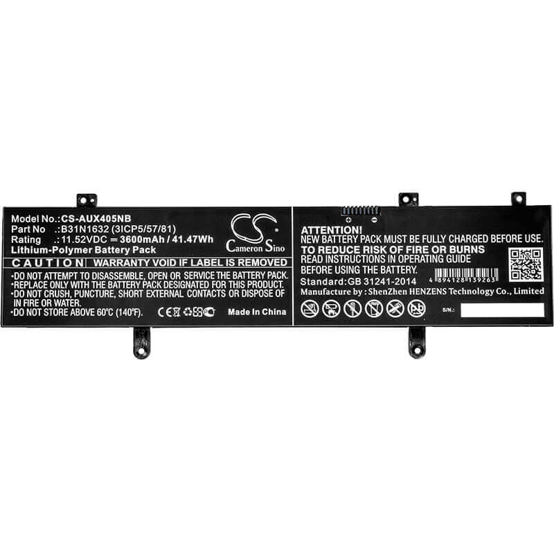 Battery For Asus, Vivobook 14, X405, X405ua 11.52v, 3600mah - 41.47wh Notebook, Laptop Cameron Sino Technology Limited   