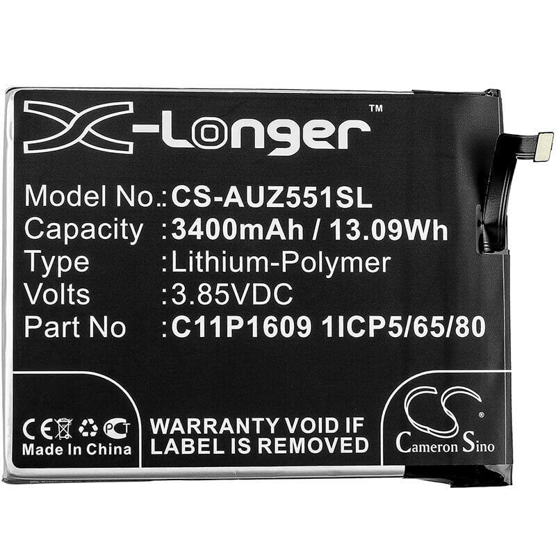 Battery For Asus, X00dda, Z00dda, Zc553kl 3.85v, 4020mah - 15.48wh Mobile, SmartPhone Cameron Sino Technology Limited   