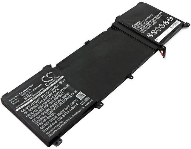 Battery For Asus Zenbook Pro Ux501j, Zenbook Pro Ux501l, Zenbook Pro N501vw 11.4v, 8200mah - 93.48wh Notebook, Laptop Cameron Sino Technology Limited   