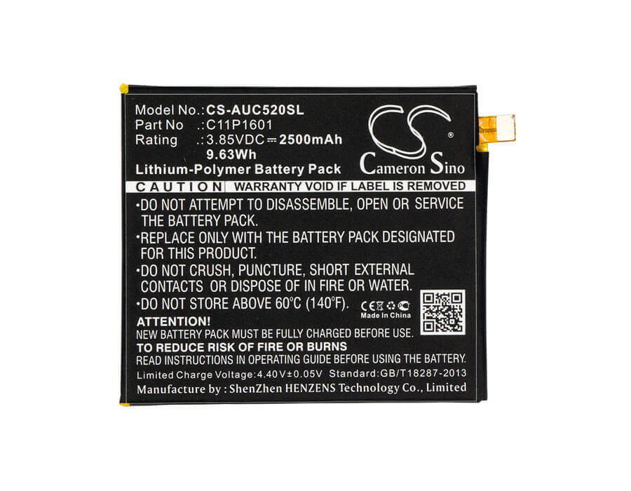 Battery For Asus Zenfone 3 5.2, Zenfone 3 Dual Sim Global Lte, Ze520kl 3.85v, 2650mah - 5.55wh Mobile, SmartPhone Cameron Sino Technology Limited   