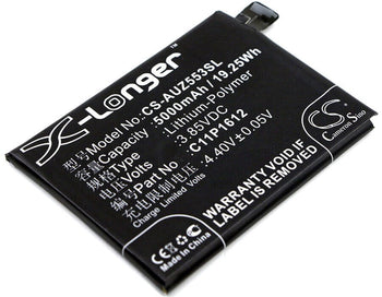3.85V, Li-Polymer, 5000mAh, SmartPhone battery fits Asus, C11p1612, Ze553kl, Zenfone 3 Zoom, 19.25Wh