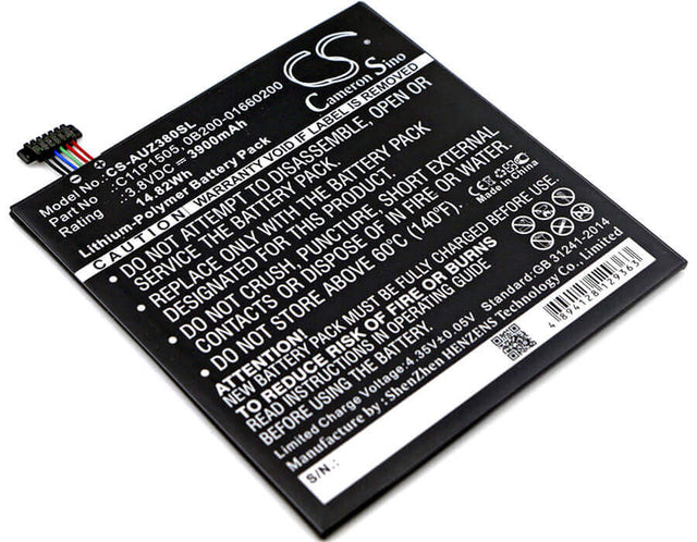 Battery For Asus Zenpad 8.0 Z380c, Zenpad 8.0 Z380cx, Zenpad 8.0 Z380kl 3.8v, 3900mah - 14.82wh Tablet Cameron Sino Technology Limited   