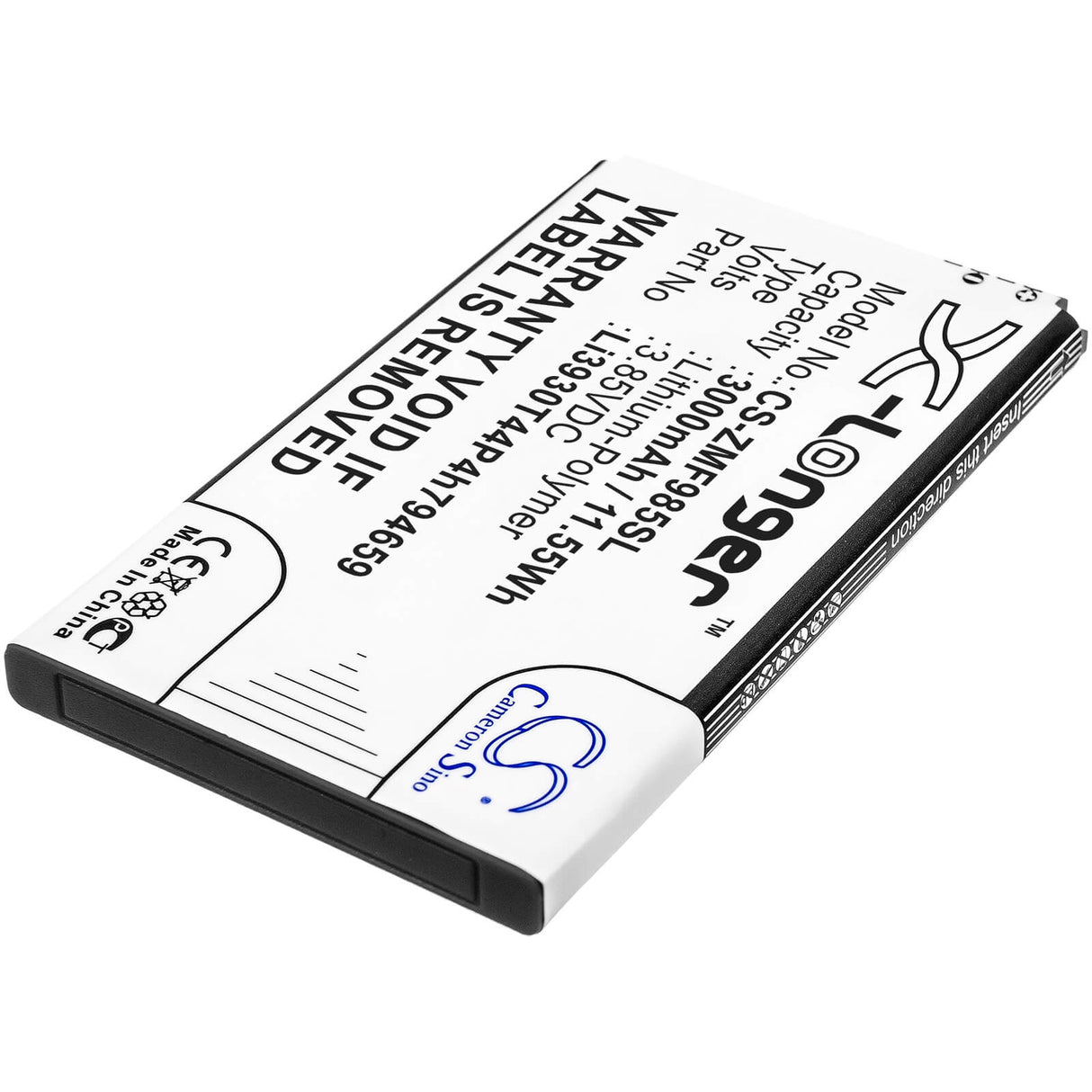 Battery For At&t, Velocity 2, Zte, Mf288 3.85v, 3000mah - 11.55wh Hotspot Cameron Sino Technology Limited   