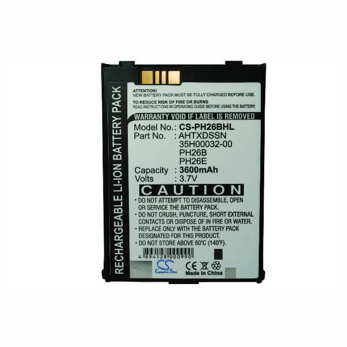 Battery For Audiovox Ppc-6600, Ppc-6601, Vx6600 3.7v, 3600mah - 13.32wh PDA, Pocket PC Cameron Sino Technology Limited (Suspended)   