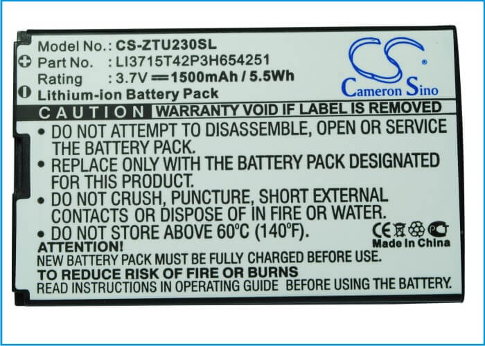 Battery For B-mobile Wifi Bm-mf30, Wifi Mf30, Bt001w 3.7v, 1500mah - 5.55wh Hotspot Cameron Sino Technology Limited   