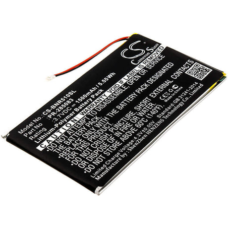 Battery For Barnes & Noble Nook Glowlight Plus 2015, Bnrv510 3.7v, 1500mah - 5.55wh E-book, E-reader Cameron Sino Technology Limited   