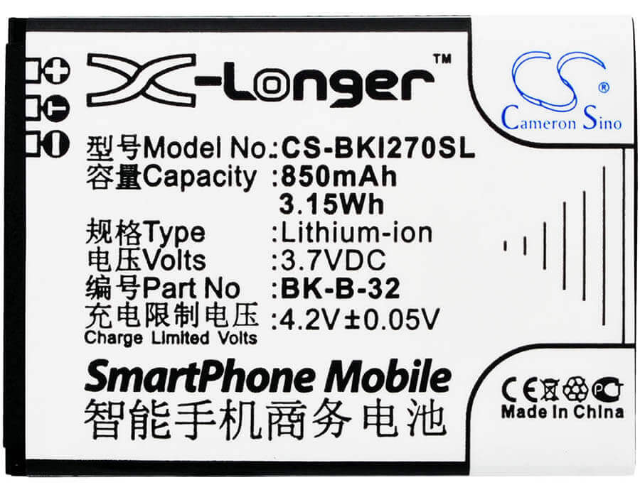 Battery For Bbk Vivo I270b, I6, I18 3.7v, 850mah - 3.15wh Batteries for Electronics Cameron Sino Technology Limited   